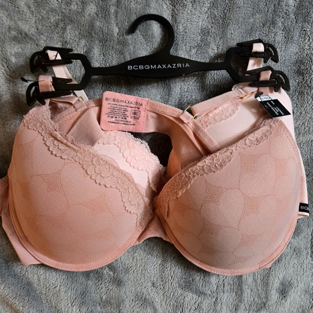 BCBG Max Azria Pink T-Shirt Bra Set | Lightly Padded | 2-Pack 38C NWT